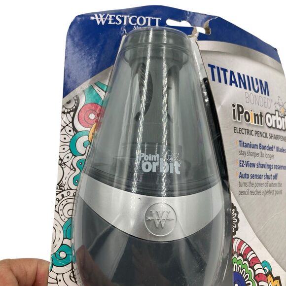 Westcott Titanium Bonded NonStick iPoint Orbit Electric Pencil Sharpener NEW - Picture 4 of 9